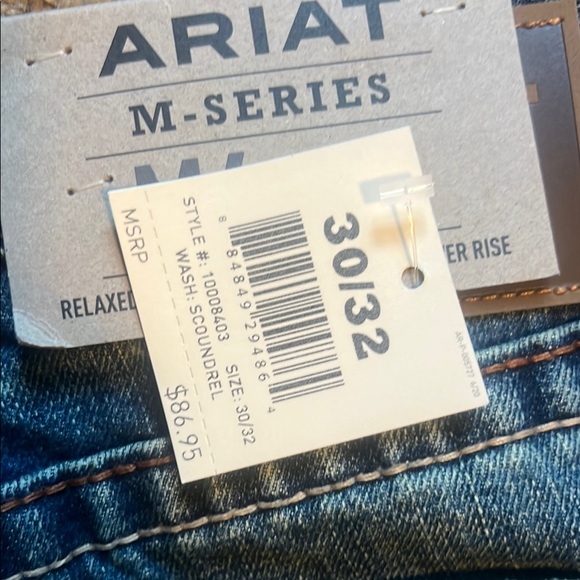 Ariat Blue Straight Jeans Classic Indigo - Picture 9 of 9